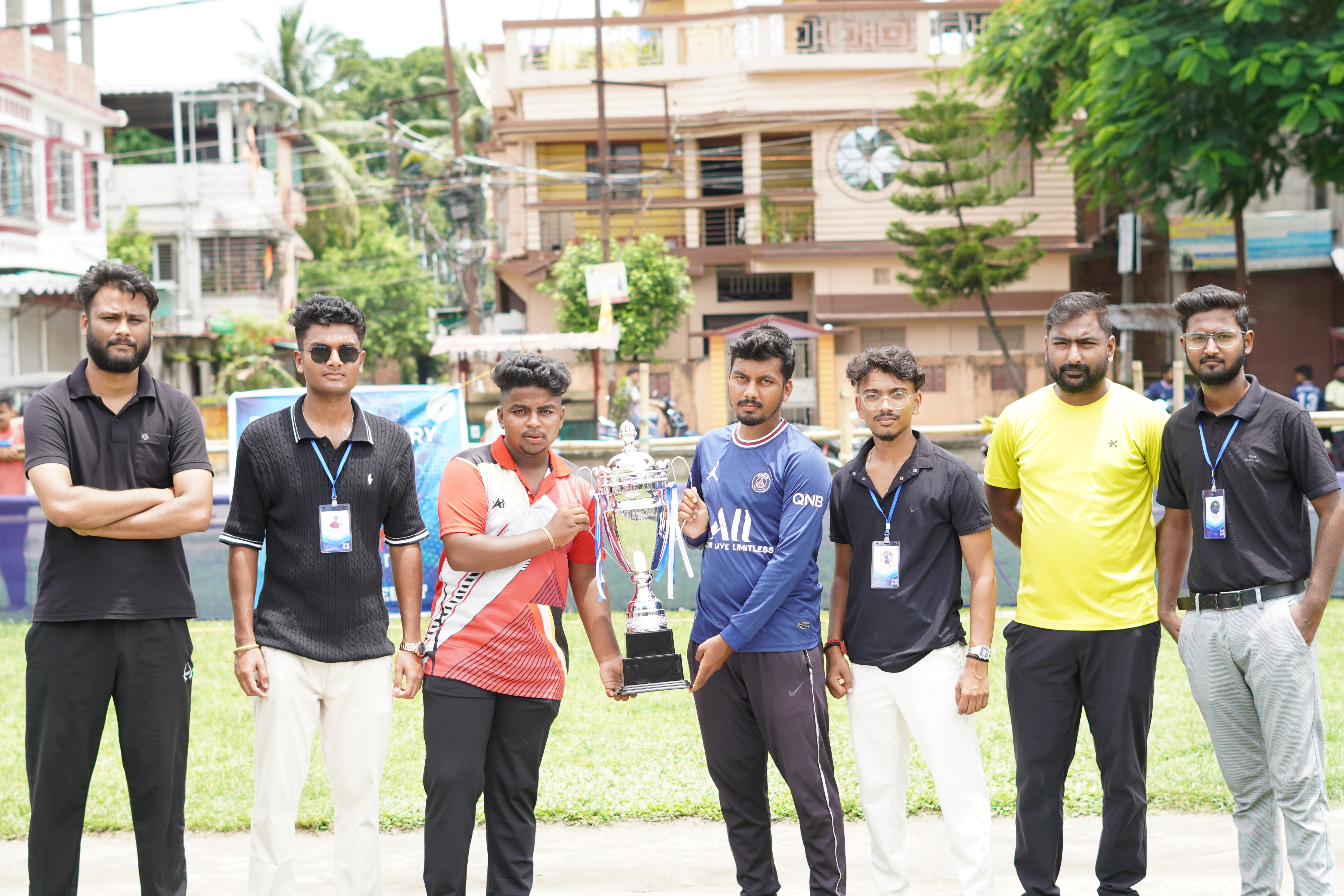 Fans and families cheering from the stands