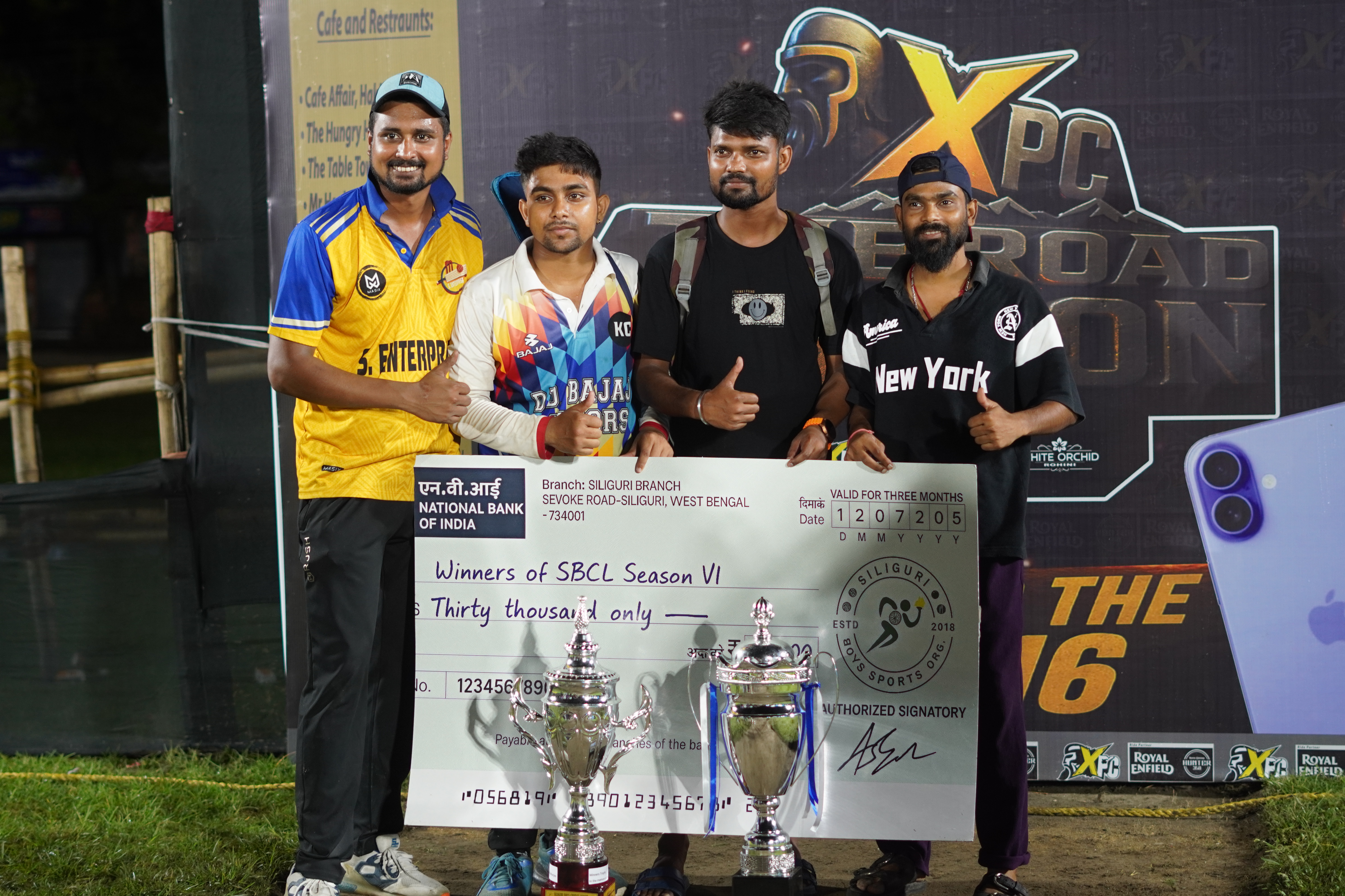 Team celebrations after a tight win